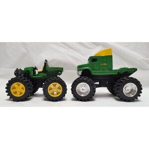 Lot of 2 John Deere Plastic Monster Treads Truck Gator Toys Officially Licensed